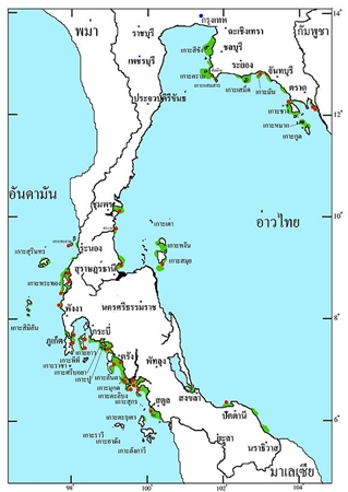 แผนที่พะยูนในประเทศไทย